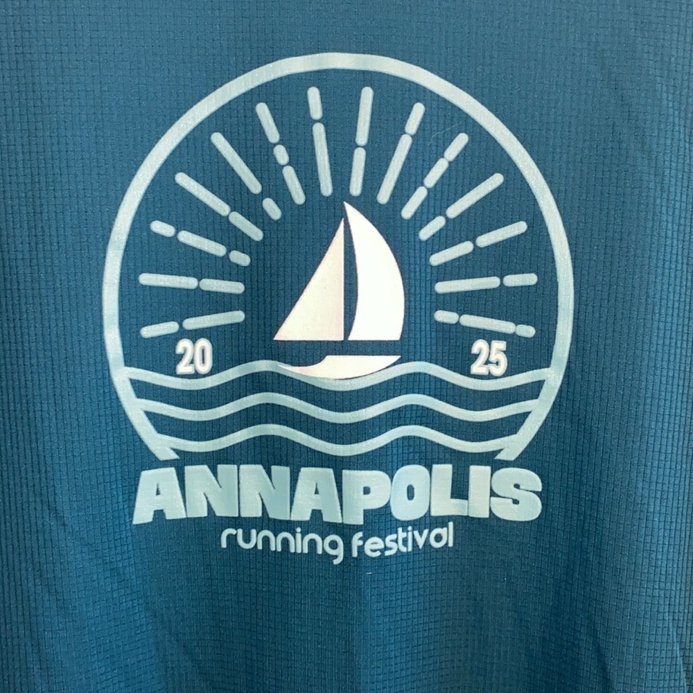 Under Armour Long Sleeve Running Shirt Blue & White Medium - Picture 5 of 6